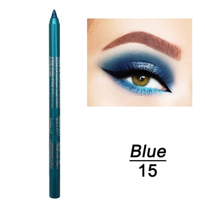 14 Color Metallic Eyeliner Pen – High Pigmented, Pearly Shimmer, Smokey & Punk Style, Long-Lasting & Waterproof
