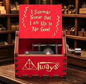 Hand-Cranked Wooden Music Box - Vintage Carved Musical Keepsake for Christmas, Birthdays, and Special Gifts