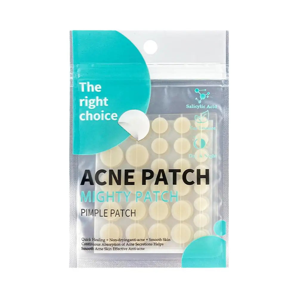 30-Piece Hydrocolloid Salicylic Acid Pimple Patches - Invisible Acne Spot Stickers for Blemish Coverage and Skincare