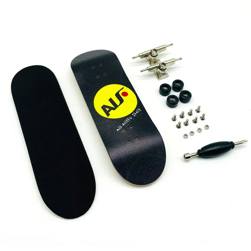Creative Mini Finger Skateboard – Colorful Maple Fingerboard with Double Rocker, Sport Bearings & Palm Slide Board