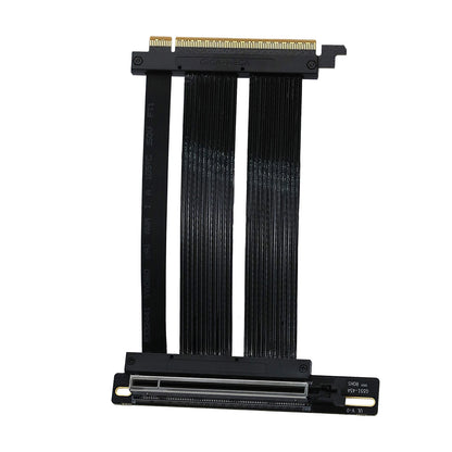 PCIe 5.0 X16 GPU Riser Cable - Gen5 128GB/s Right-Angle Graphics Card Extension for Vertical PC Mounting