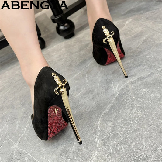 Women’s Pointed Toe Stiletto Heels - Sexy Thin High Heel Gladiator Dress Shoes for Summer Fashion