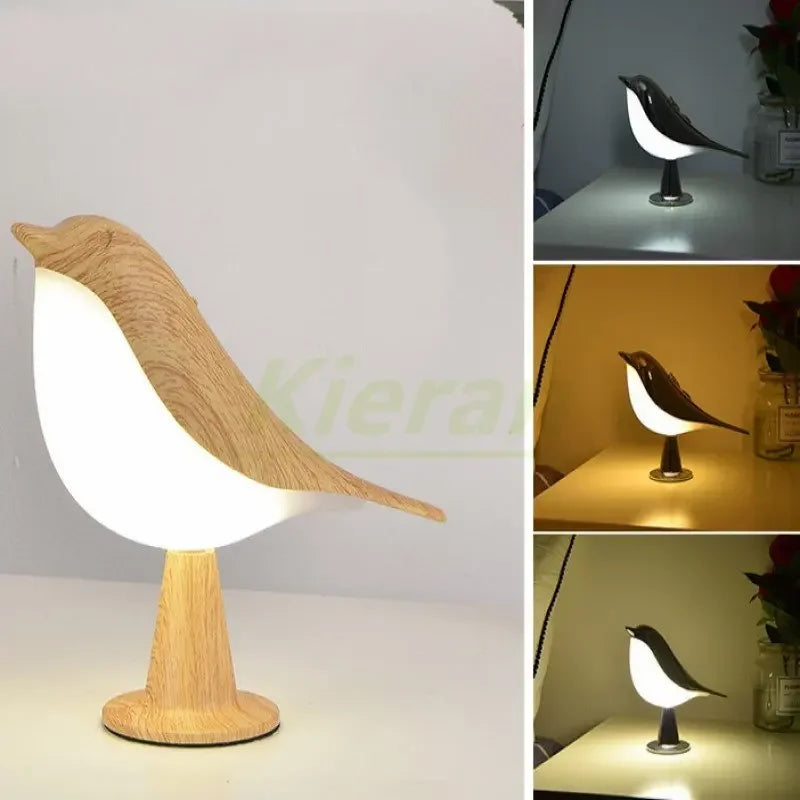 Nordic Magpie LED Desk Lamp - Modern Touch Bird Light for Bedroom, Study & Living Room Decor