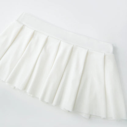 Women’s Summer High Waist Mini Pleated Skirt — Solid Color School & Party Skirt