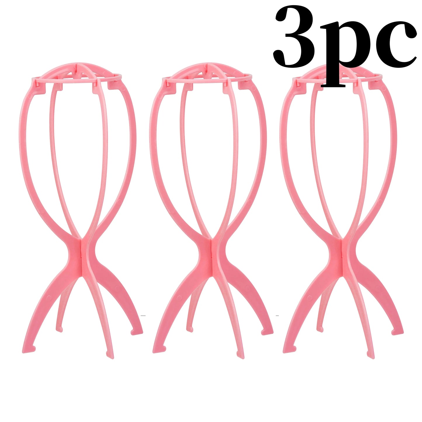 10Pcs Wig Stand Set - Portable Plastic Wig Cap Holder for Home, Salon & Travel Use