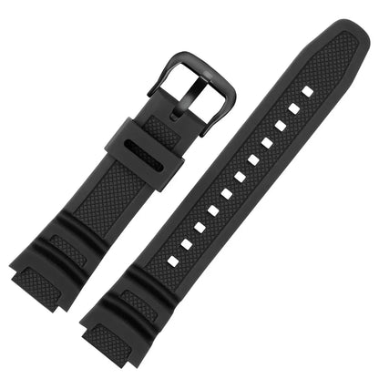 Rubber Silicone Watch Band for Casio F-108WH W-216H W-218H W-215 W-752 W-S200H SGW-400/500H - Waterproof Resin Replacement Strap