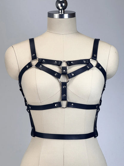Women’s Punk Fashion Body Harness Belt, Gothic Street Style Waist Corset Suspenders Clothing Accessory