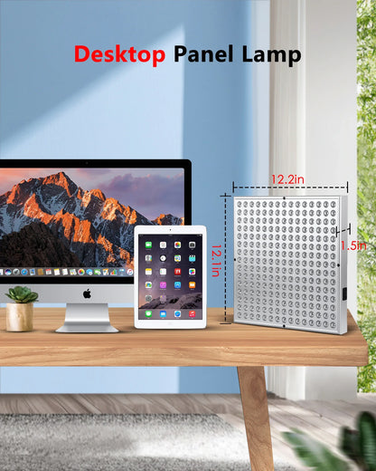 45W LED Red Light Therapy Panel – 225 LED Lamp for Anti-Aging Facial Skin Care, Body Pain Relief & Physical Therapy