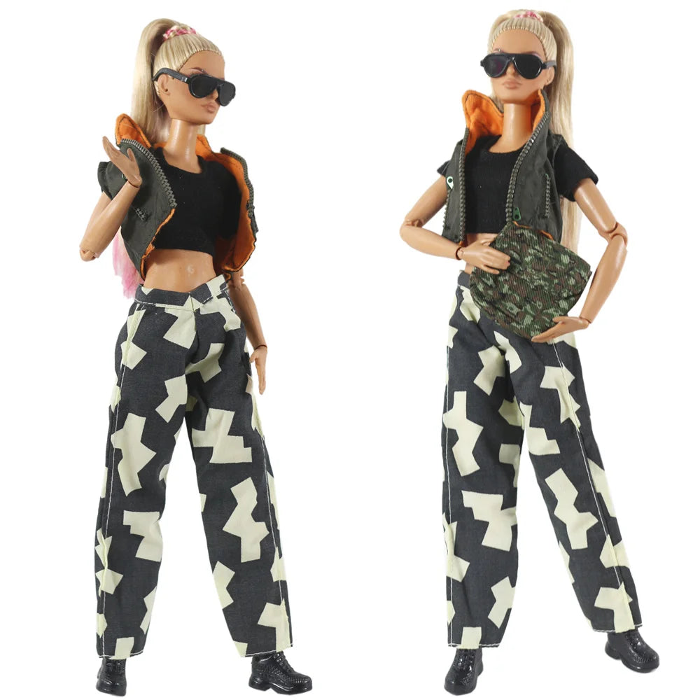 1:6 Scale Doll Clothes – Camouflage Outfit for 11.5-inch (30cm) Dolls, Many Styles, Gift for Girls