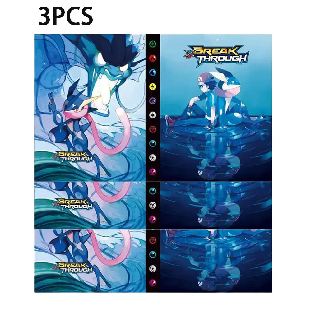 Pokémon Trading Card Binder - 4-Grid Collectible Card Album Holder for Kids and Trading Card Collections