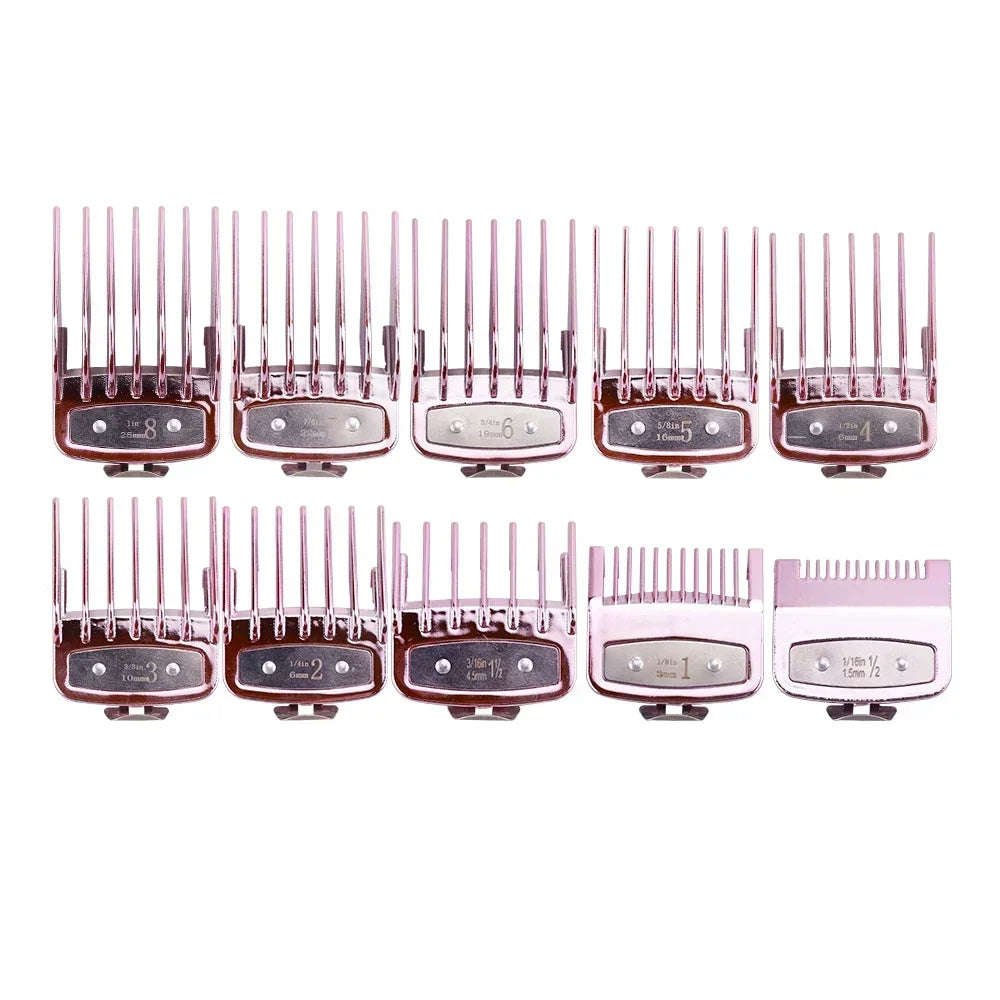 8/10PC Universal Hair Clipper Guard Set – Professional Limit Guide Combs for Wahl Trimmers & Barber Accessories