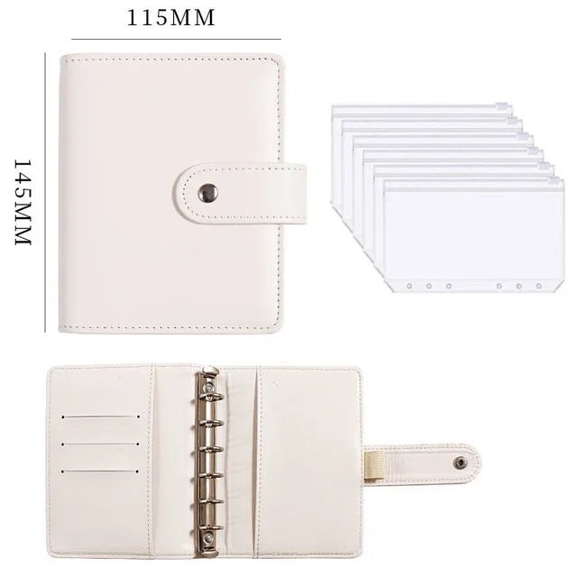 2023 Budget Planner – A7 Cash Envelope Savings Binder with 6 Holes for Financial Management, Loose-Leaf Notebook Organizer