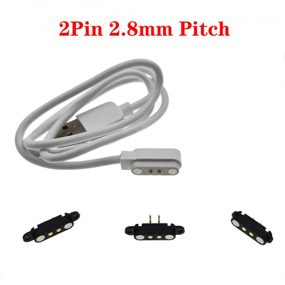 Magnetic Pogo Pin Connector Set – 2/4/5 Pin Spring-Loaded Male & Female DC Charging Power Socket for Secure Magnetic Connection Cable Adapter