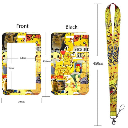Pikachu Neck Strap Lanyard for Keys – ID Badge Holder, Keychain, Key Rings, Fashion Accessory Gift