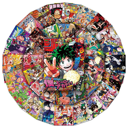 Anime Sticker Pack - One Piece Jujutsu Kaisen Dragon Ball Cartoon Decals for Kids DIY Car Wall Laptop Decoration
