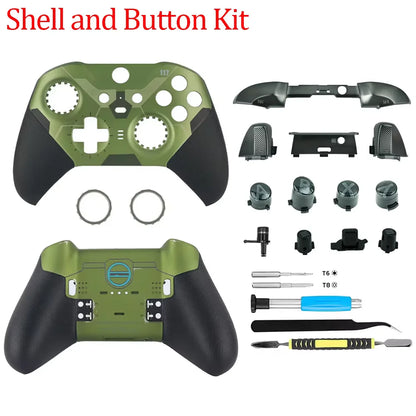 Xbox Elite Series 2 Controller Replacement Housing Shell Kit – Front & Back Case, LB/RB Buttons, Grips & Carry Bag Set