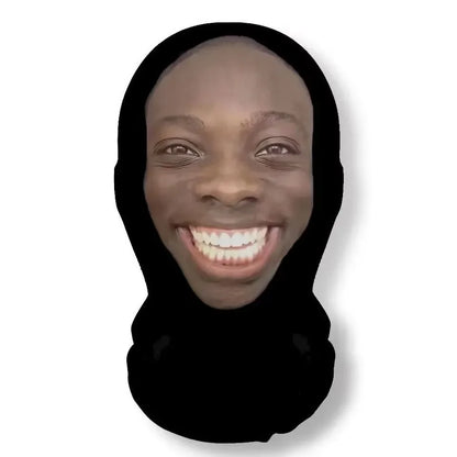 3D Printed Realistic Face Mask - Stretch Mesh Full Head Cosplay Balaclava for Role Play & Hip Hop Costume