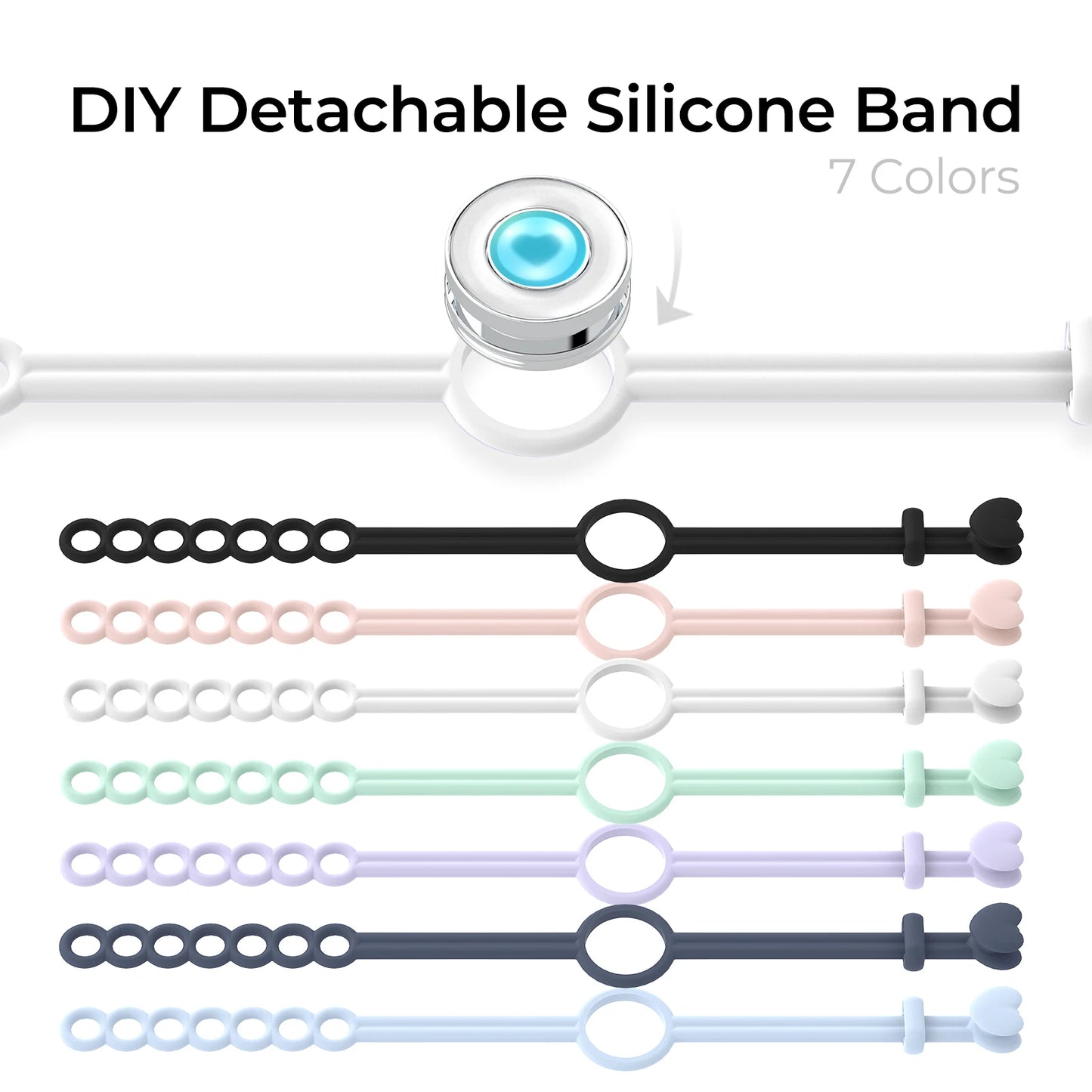 TOTWOO Candy Collection Long Distance Touch Bracelets – Colorful Vibration & Light-Up Bands, Gifts for Girlfriend, Pairing Jewelry