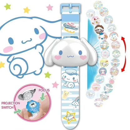 Kawaii Kitty 3D Projection Digital Watch – Cute Anime Figure Flip Watch for Kids