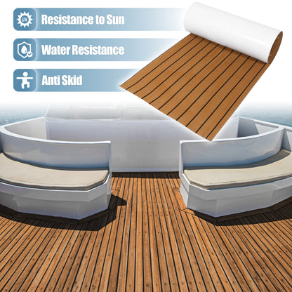 Uxcell EVA Foam Boat Flooring – Teak Foam Decking Marine Yacht Deck Mats (Multiple Sizes)
