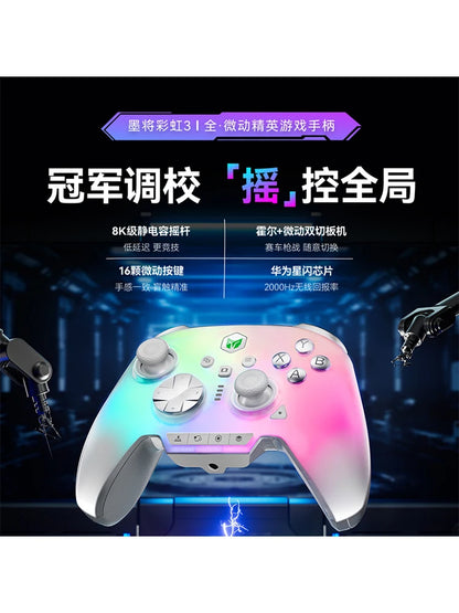 Bigbigwon Rainbow3 Wireless Game Controller Charging Base – RGB Magnetic Dock for PC Gaming
