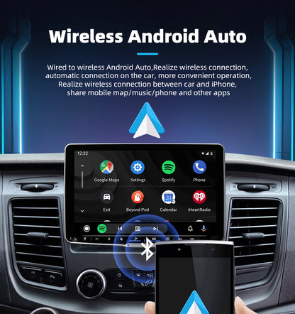 EKIY 2-in-1 Mini Wireless CarPlay & Android Auto Adapter for Cars with Wired Systems