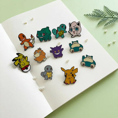 11-Piece Enamel Bandage Pins Set – Creative Metal Brooches for Backpacks, Clothing & Accessories
