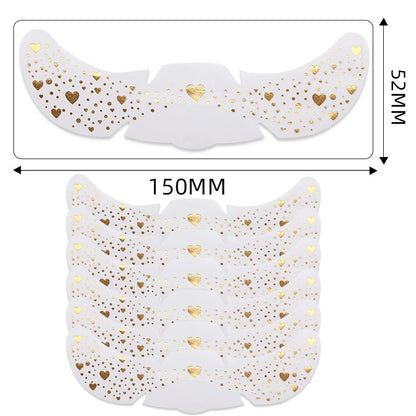 6pcs Metallic Fake Freckles Temporary Tattoos — Gold & Silver Face Stickers for Makeup and Hot Stamping