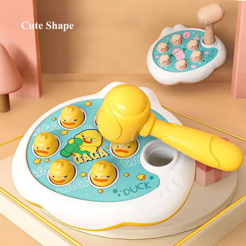 Duck/Frog/Pig Baby Toy: Montessori Learning Game Educational Puzzle with Hammer | Gift for 12-24 Months Toddler Boy/Girl