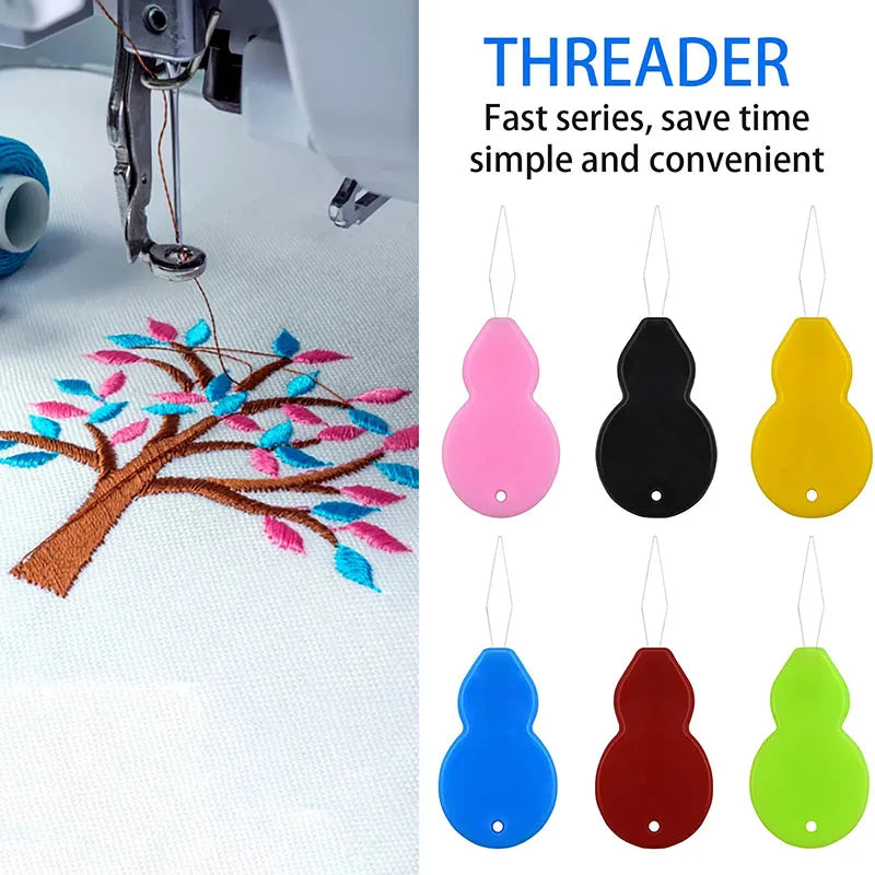 6/12PCS DIY Needle Threader — Easy Guide Sewing Tool for Seniors, Handmade Needlework & Punch Needle Accessories