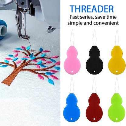 6/12PCS DIY Needle Threader — Easy Guide Sewing Tool for Seniors, Handmade Needlework & Punch Needle Accessories