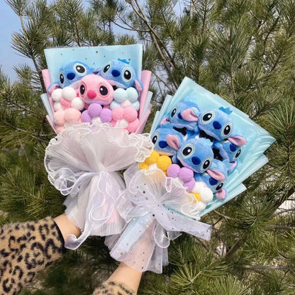 Disney Stitch Plush Bouquet – Super Soft Stuffed Doll Gift for Christmas, Birthday, Valentine & Graduation