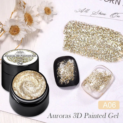 BORN PRETTY 5ML Super Silver Metallic Gel Nail Polish - Mirror Chrome Effect, Semi-Permanent Metal Painting Gel for DIY Nails