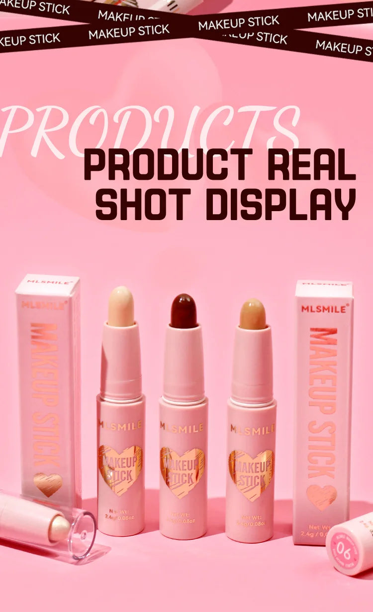 MLSMILE 8-Color High Gloss Pearl Contouring Stick – Face Brightening & 3D Shadow Sculpting Pen