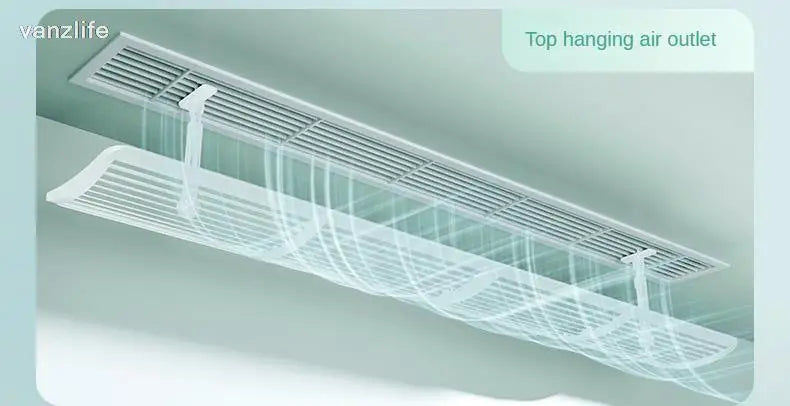 Central AC Air Conditioner Outlet Baffle – Universal Duct Windshield Deflector, Anti-Direct Blowing Grille