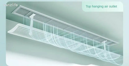 Central AC Air Conditioner Outlet Baffle – Universal Duct Windshield Deflector, Anti-Direct Blowing Grille