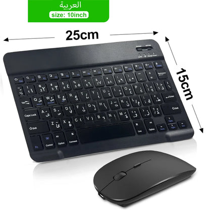 Bluetooth Wireless Keyboard & Mouse Set – Multi-Language Support for iOS, Android, Windows, iPad & Tablets