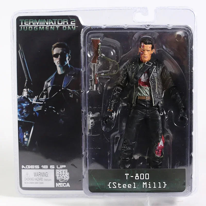 NECA Terminator 2 T-800 Arnold Schwarzenegger PVC Action Figure - 7" 18cm Collectible Model Toy