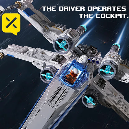 TOYLINX 1271PCS Space Fighter Jet Building Blocks — DIY MOC Model Toy | Educational Birthday & Christmas Gift for Kids