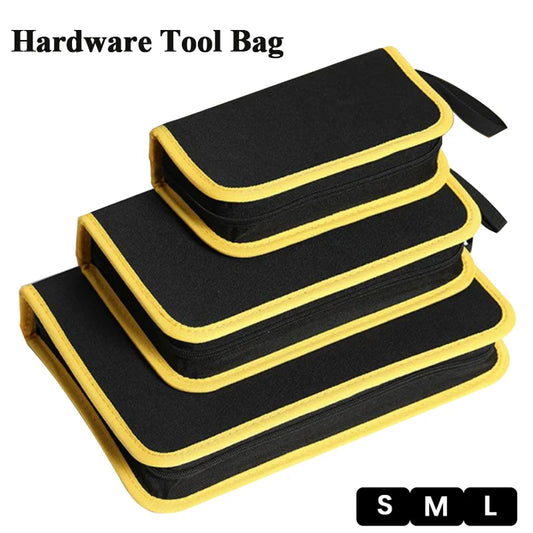 Multifunction Oxford Canvas Tool Bag - Portable Hardware Organizer Pouch for Screws, Nails & Repair Tools