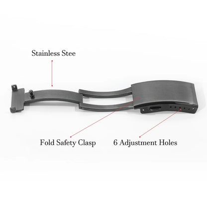 Watchdives Stainless Steel Watch Clasp – 16mm/18mm/20mm/22mm Folding Safety Milled Deployant Replacement Buckle