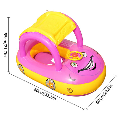 Car Shape Pool Float - Fun Swimming Ring Beach Toy for Kids & Adults