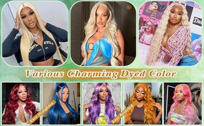 613 Blonde Lace Front Wig – 13x6 Human Hair, 250% Density Body Wave, Pre-Plucked 26 Inch Lace Front Wig