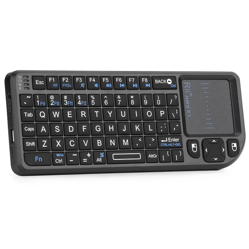 Rii X1 2.4GHz Mini Wireless Keyboard with TouchPad – English/ES/FR Layout for Android TV Box, PC & Laptop