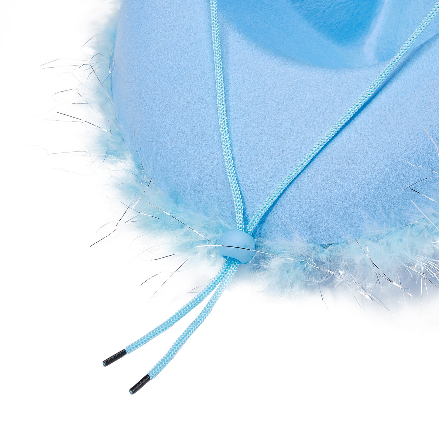 Women's Cowboy Hat – Wide Brim Solid Color with Furry Trim for Parties & Outings