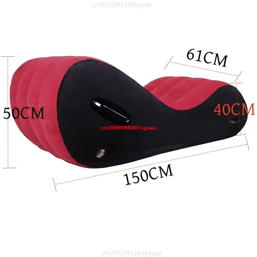 Modern Folding Sofa Bed - Portable Inflatable Travel Lounger with Armrests for Home, Garden, Beach & Camping