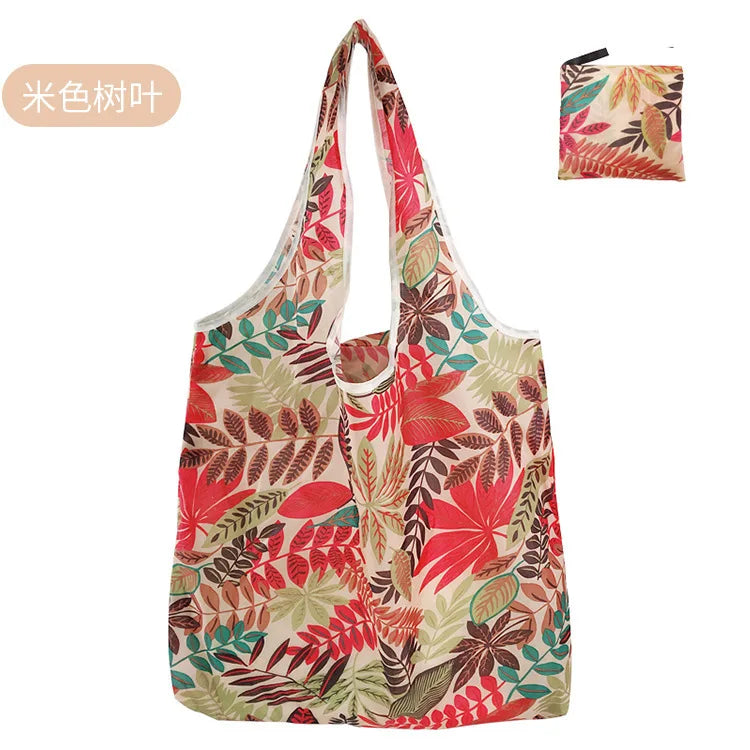 Large Foldable Reusable Shopping Tote Bag – Eco-Friendly Grocery & Beach Storage Shoulder Bag, Multi-Purpose Carry Pouch
