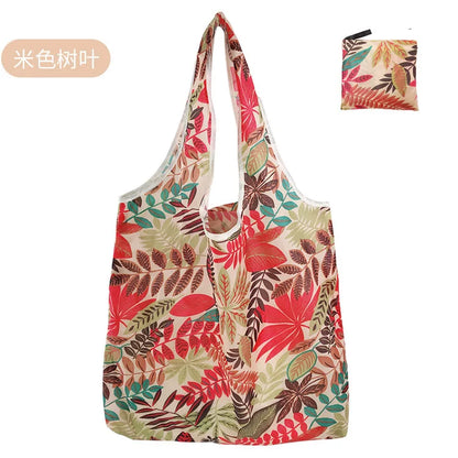 Large Foldable Reusable Shopping Tote Bag – Eco-Friendly Grocery & Beach Storage Shoulder Bag, Multi-Purpose Carry Pouch