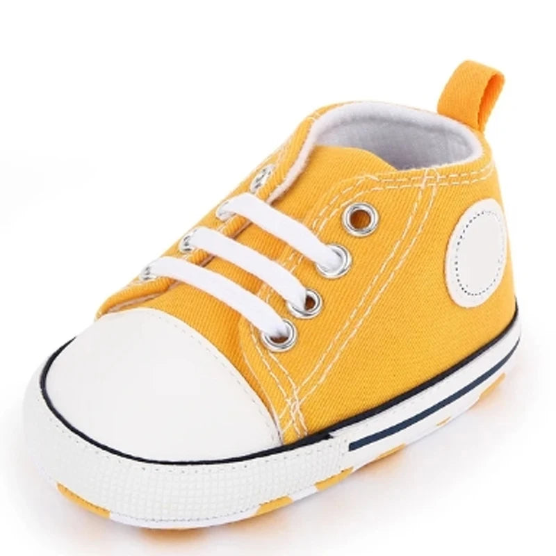 New Baby Shoes for Boys & Girls – Classic Canvas Casual Sneakers, Soft Sole Non-Slip Toddler Walkers D2486