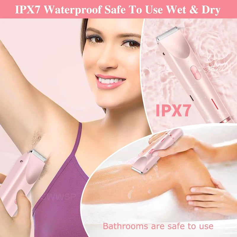 Electric Razor for Women – Painless Facial Epilator & Body Hair Trimmer for Mustache, Legs, Bikini, and More